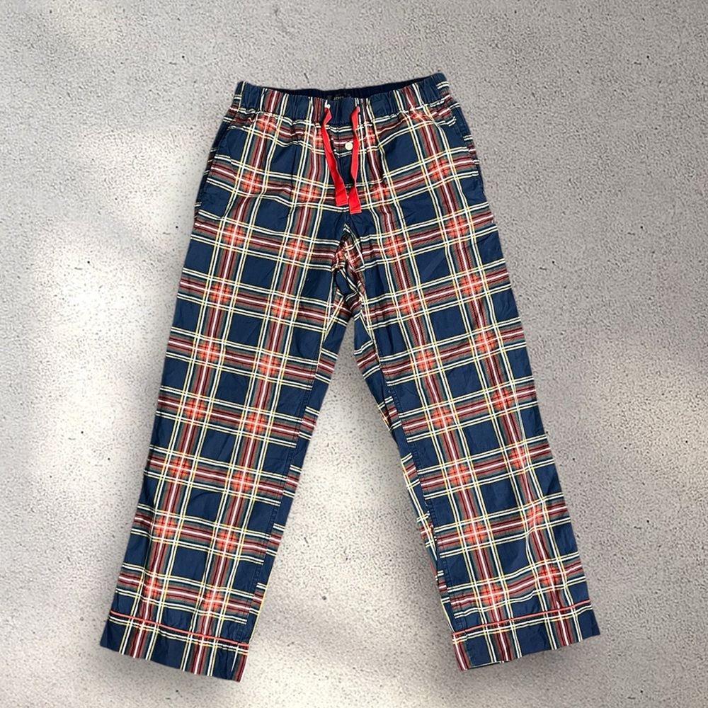 Linen plaid pants